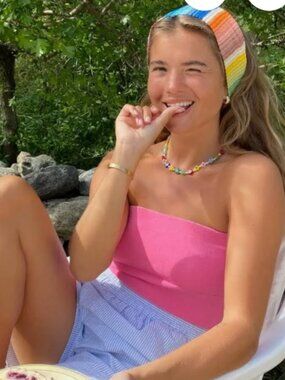 Djerf Avenue Pink Tub Top Pink M